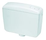Negrari Cassetta WC a Zaino in ABS, Doppio scarico, 9 Litri regolabile, Coibentazione anticodendensa e insonorizzante, L39 x P14 x H34, Bianco