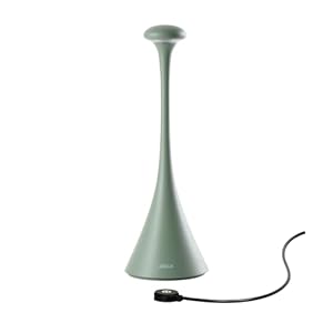 Retro Cordless Table Lamp – Pinup, Beside Touch Lamp with Magnetic Charging, Dimmable & Adjustable Lighting – Rechargeable LED Lamp for HoReCa, Bedroom, Living Room, Outdoor Use (Green)