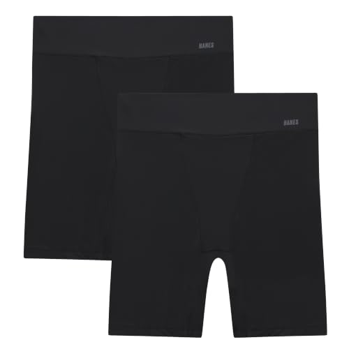 Hanes Women's Moves Anti-Chafe Slip Shorts, Microfiber...