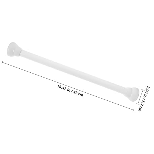 Tringle à rideaux plastique blanc extensible et barre de douche télescopique ajustable