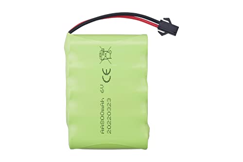 Fytoo 2Pcs Aa 6.0V 800Mah Rechargeable Rc Toy Car Battery Sm2P Plug Rc Truck Stunt Car Excavator Toy Car Battery And Accessories 2Pcs Usb Charging Cable #TOP4