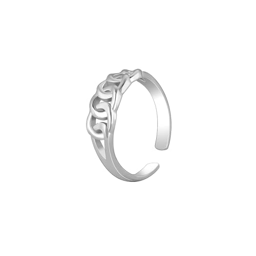 Image of GIVA 925 Silver Flowing Links Toe Rings, Adjustable| Toe Rings for Women and Girls | With Certificate of Authenticity and 925 Stamp | 6 Month Warranty