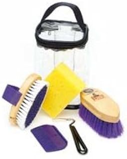 William Hunter Equestrian Junior Grooming Bag - Purple - a Handy Grooming Bag with Junior Size Brushes for Those with Smaller Hands