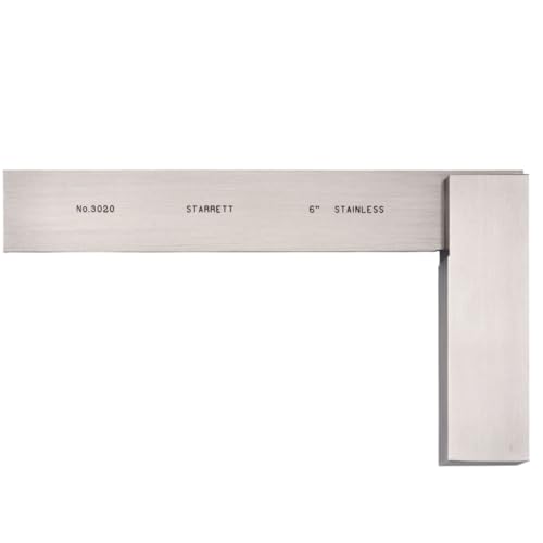 Équerre en acier inoxydable Starrett 3020-6 en métal rectifié de haute précision