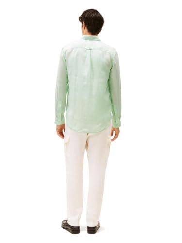 Image of Tommy Hilfiger Men's Long Sleeve Casual Linen Button Down Shirts in Regular Fit