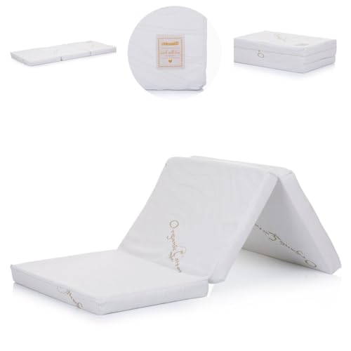 Chipolino, Babybettmatratze Klappmatratze 120 x 60 x 6 cm Baumwolle hypoallergen, Farbe:weiß