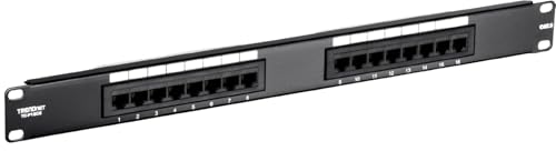 TRENDnet 16-Port Cat6 Unshielded Patch Panel,Rackmount, 1U 19