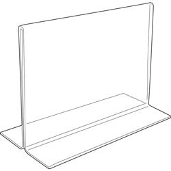 Horizontal Acrylic Sign Holder 5 1/2" x 3 1/2" Tall.