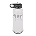 English Mastiff Laser Engraved Water Bottle Customizable Polar Camel Stainless Steel with Straw - Dog Canine pet White 32 oz