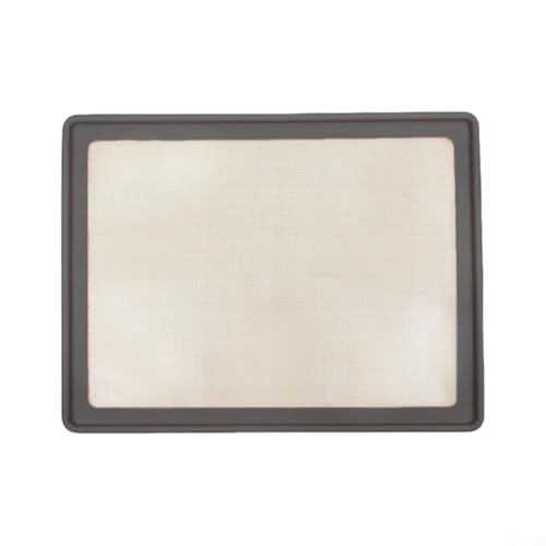 Silicone Baking Mat with Metal Frame Non-Stick Oven Liner Sheet Kitchen Tray Dishwasher Safe 42x32cm for Baking Cooking(Black)
