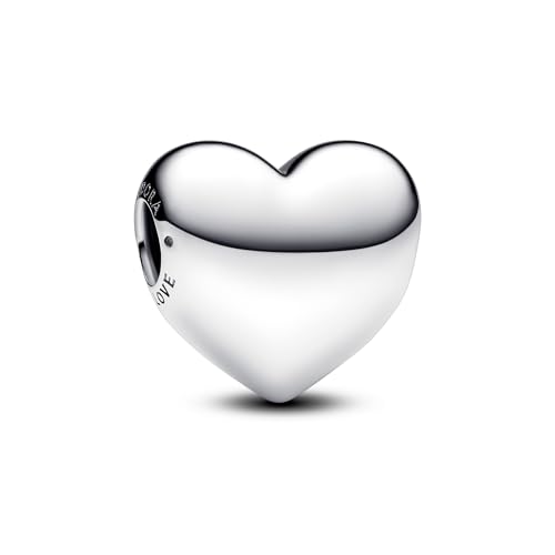 PANDORA Moments Be Love 793440C00 - Charm a forma di cuore in argento Sterling, compatibile con braccialetti Moments, misura unica, Argento...