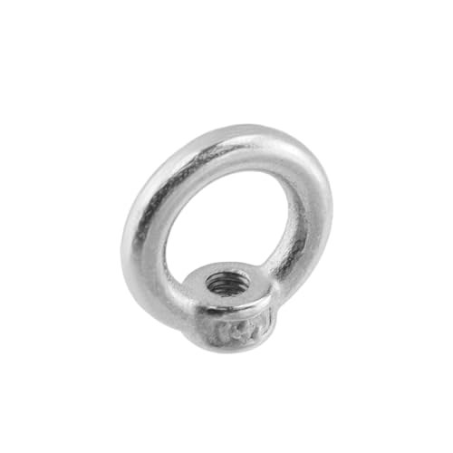 Image of Antrader M4 Lifting Eye Nut for Boating /Industrial Use,Stainless Steel | Metric Ring Shape Lifting Eye Nut,Ideal for construction,engineering,metallurgy