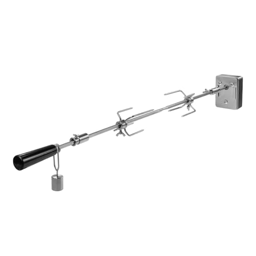 FEUERGOTT Hektor Tournebroche pour barbecue à gaz Hektor – Tournebroche électrique en acier inoxydable pour barbecue, poulet rôti, gyros avec piques à viande