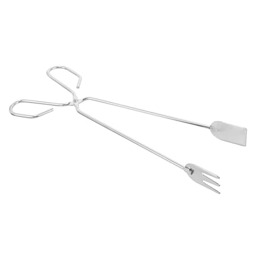 ULTECHNOVO Outdoor Charcoal Tongs Fire Pit Tongs Long Handle 31cm BBQ Charcoal Clamp for Camping and Home Use