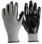 Firm Grip Nitrile Coated Tough Working Gloves Black, Large Size 15 Pairs