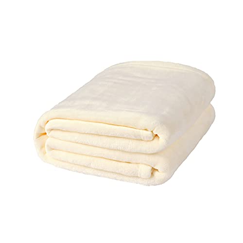 Image of NANPIPER Fleece Blankets, Super Soft Flannel Fuzzy Blanket for Couch, Luxury Cozy Lightweight Microfiber Dog Blanket-Throw Size,Ivory White