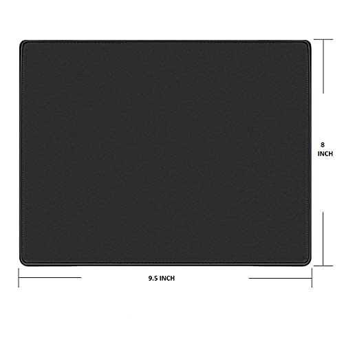Image of Mouse Pad with Non-Slip Rubber Base, Premium-Textured & Washable Computer MouseMat with Stitched Edges, Mouse Pads for Computers, Laptop, Gaming, Office & Home, 24 x 20 cm, Black
