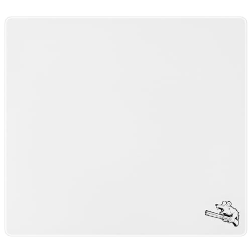Image of Glass Gaming Mouse Pad, 320mm x 360mm, FPS Game, Special Tempered Glass, Durable, 3mm Thick, Accurately and Quickly Target Your Opponents (320mm x 360mm, White)