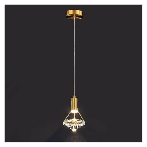 Lustre en cristal de cuivre suspension luminaire LED salon