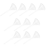 FRCOLOR 10Pcs 75Mm Plastic Laboratory Filling Funnels PP Triangle Scientific Filter Funnels Set for Lab and Industrial Use