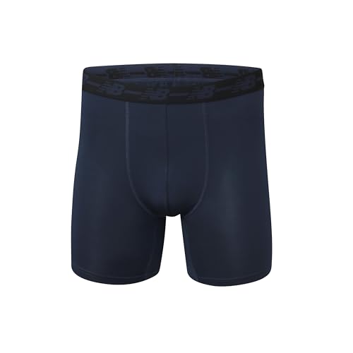 New Balance Men's 5" Performance No Fly Boxer Brief Underwear (4 Pack), Black/Team Royal/Team Navy/Embers, XX-Large4