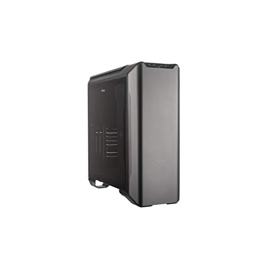 Cooler Master MasterCase SL600M Black Edition – Aluminium PC Case with Superior Vertical Airflow and Noise Reduction, Tempered Glass Side Panel, Proximity Lighting and Advanced Hardware Compatibility