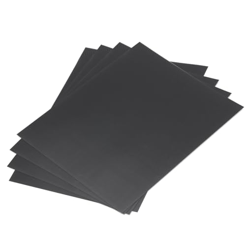 Image of MECCANIXITY Black ABS Plastic Sheet 10 x 8 x 0.03 Inch for Building Model, DIY Crafts, Panel, Pack of 4 Pcs