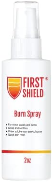 First Shield First Aid Burn Spray, Topical Numbing Spray with Lidocaine for Pain and Itch Relief of Minor Scalds and Burns – 2 Oz