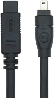 Buliter IEEE 1394 Firewire High Speed 1394B 9 Pin Male to 4 Pin Male 800 to 400 Cable, (6FT, Black)