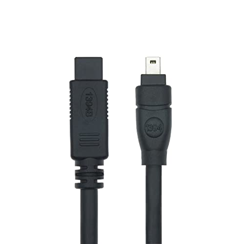 Buliter Ieee 1394 Firewire High Speed 1394B 9 Pin Male To 4 Pin Male 800 To 400 Cable, (6Ft, Black) #TOP2