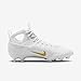 Nike Huarache 9 Elite LAX Lacrosse Cleats (FD0088-100, White/White/Metallic Vivid Gold) Size 11