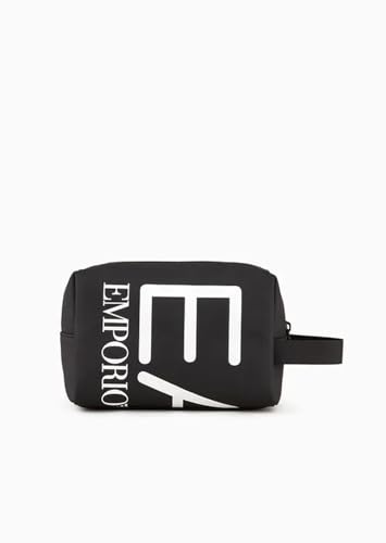 Pochette beauty case train uomo Emporio Armani EA7 black/white logo UBS23EA01 245076 3R910 Piccola