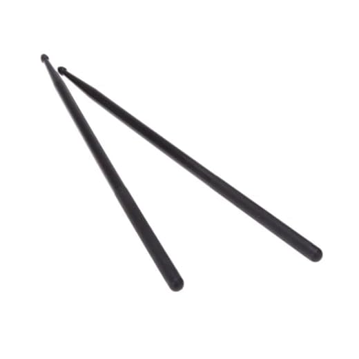 BAZEITFLOW Baquetas de Tambor de Nylon Negras Profesionales y Ligeras de Palillos para Percusión para Músicos y Práctica de Batería