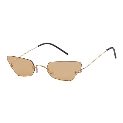 Lunettes de soleil œil de chat rouge vintage en métal pour femme