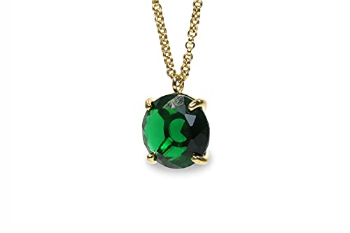 Collier d'émeraude femme et pendentif en pierre de naissance avec métal personnalisé