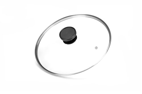 ALLUFLON Glasdeckel aus Edelstahl, 16 cm
