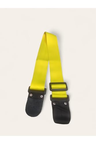 Guitar Strap Professional Adjustable Length Comfortable Fit for Acoustic Electric Bass Guitars Yellow - Yellow