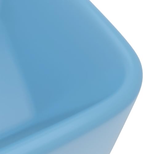 Vasque à poser céramique mate 41 cm bleu clair pour WC - 5