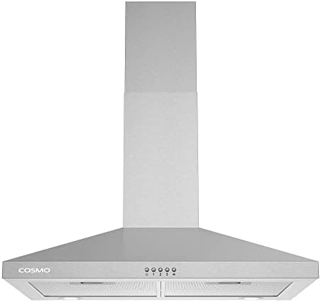 30 In. Ducted Wall Mount Range Hood In Stainless Steel With Led Lighting And Reusable Filters Silver Etl Listed
