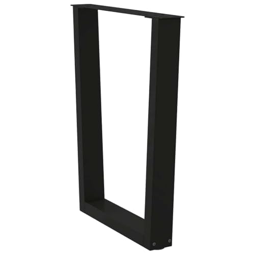 Pieds de table à manger bureau établi en acier noir réglables - 4