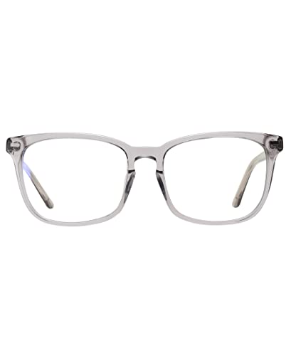 Image of DUCO Blue Light Glasses For Men Women Blue Ray Blocking Glasses Computer Gaming Glasses Retro Square Nylon Lens Acetate Frame Grey 8302