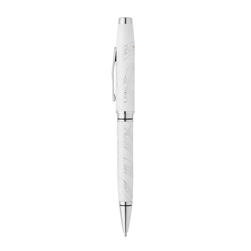 Image of Cross Coventry Zodiac Year of the Snake Pearl White Lacquer with Chrome Appointments Refillable Ballpoint Pen - Medium Point, Black Ink, Luxury Gift Box