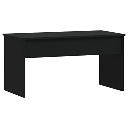 Table basse réglable en hauteur bois noir : la solution gain de place avec rangement