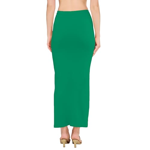 Image of DESI GIRL Cotton Lycra Stretchable Saree Shapewear Petticoat with Drawstring for Women | Fishcut Saree Petticoat with Side Slit for Easy Movement | Saree Shaper | Long inskirt