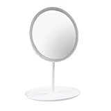 Miroir rechargeable – il parfaitement en place sur une table ou un plan de travail grâce à ses patins antidérapants ; son plateau de rangement permet de ranger bijoux et produits cosmétiques (boucles d’oreilles, bagues, à lèvres, etc.)