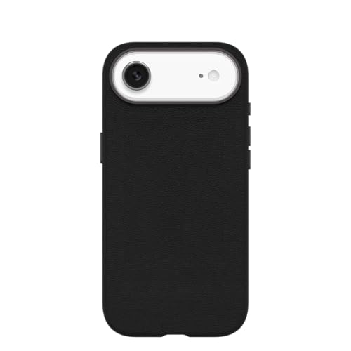 Image of OtterBox iPhone Air Symmetry Series Cactus Leather Case - Noir Ash - Black - Slim, Premium Protective iPhone Case
