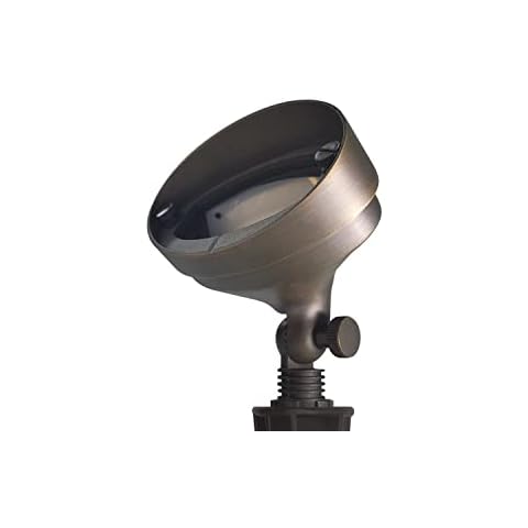 COLOER Die-cast Brass Landscape Flood Light Outdoor,12-15 Volt Low Voltage Wall Wash Lighting,Outdoor LED Floodlight Fixture for Illuminating Signs, Walls and Plant Material(501B,1-Pack Without Bulb) Cover