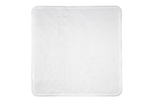 Croydex Rubagrip Square Shower Mat - Secure Grip Suction Cups for a Non Slip Shower Mat with Anti Mould and Anti-Bacterial Additive Made From Natural Rubber, 53x53cm