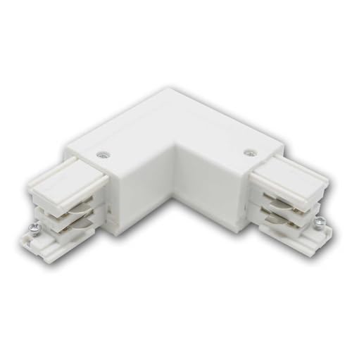 Connettore L D/S per TEAR N, colore bianco, connettore angolare per binario trifase