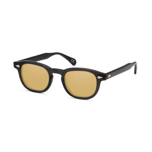 Lunettes de soleil rondes en acétate pour homme et femme style rétro
